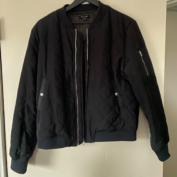 BLVD Bomber Jacket L (OG $155) - Picture 1 of 4